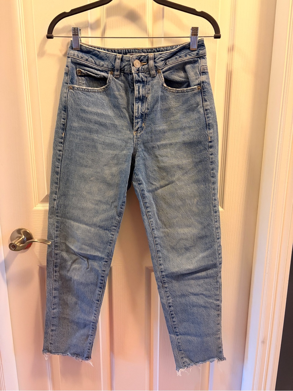 Garage Light Blue High-Rise Ankle Jeans